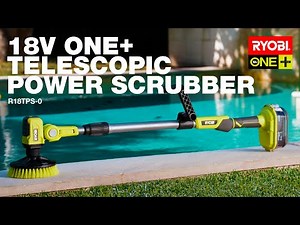 RYOBI: 18V ONE+ Telescopic Power Scrubber - More reach, better clean, less effort!