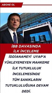 İBB DAVASI İLK KARAR! I İMAMOĞLU SON DAKİKA I EKREM İMAMOĞLU I İBB I İDDİANAME #shorts #shortvideo