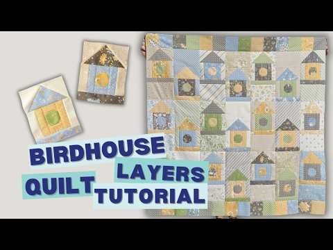 Easy Spring Quilt | Birdhouse Quilt Tutorial #quiltingtutorials #sewingforbeginners