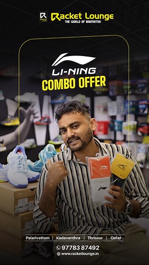 Elevate your badminton performance with the Li-Ning Halberd Strike Shoes paired with premium Li-Ning/Hundred socks!! now available for just ₹4,950 (45% OFF)! Comfort, grip, style, and stability—all in one elite combo. Grab yours before stock runs out! For Orders:- 91 97783 87492 • • • #RacketLounge #LiNing #HalberdStrike #LiNingShoes #BadmintonShoes #CourtReady #BadmintonGear #BadmintonSale | Racket Lounge