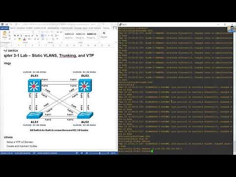 CCNPv7 SWITCH - Chapter 3-1 Lab - Static VLANS, Trunking and VTP - GNS3