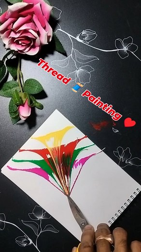 3.1K reactions · 27 comments | Thread 淋 Painting idea #diy #art #drawing #threadpainting #trending #trendingreelsvideo #short #reels #viralreelsシ #instagram | Kalia Dada | Facebook