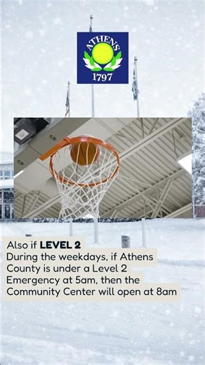 Athens Community Center - Snow Level Emergency Hours (When Needed)