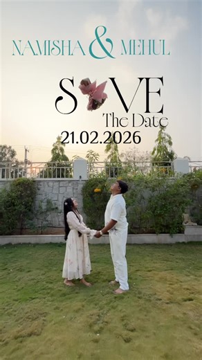 Mehul & Namisha. on Instagram: "From “us” to always. 🤍 Save the date 21•02•2026 🕊️ #mehteranamhua #savethedate #foreverstartshere #couplegoals #wedding2026 Save the Date Wedding Announcement 21.02.2026 Forever Begins Our Big Day Wedding Bells Together Always"