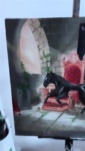 Finally finished one canvas painting 🍁 #art #shorts #ytshorts #painting