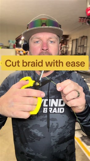 Quit using scissors that won’t cut braid fishing line upgrade today to @Beyond Braid scissors and cut braid with ease. #fishing #crappie #bass #braidedfishingline #beyondbraid