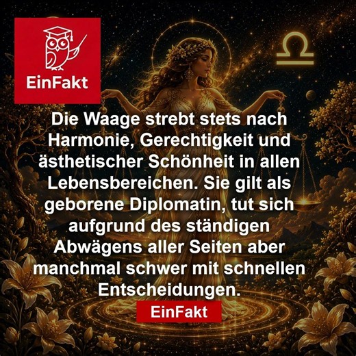 Sternzeichen Waage: Harmonie, Balance & Diplomatie! ♎✨ | Charakter-Check | EinFakt