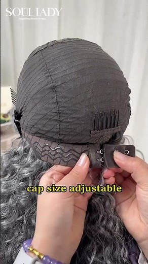 Water Wave Curly Salt Pepper Gray Color Human Hair Wig Silver Long Hair #soulladywigs #greyhair