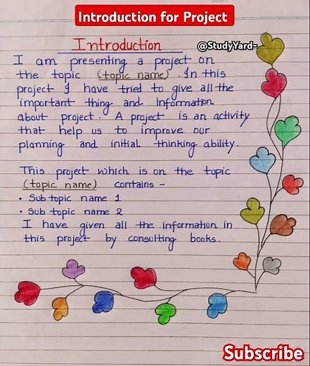 Introduction for project file l how to write introduction for project l introduction