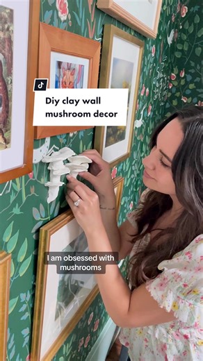 If you love mushrooms, you should absolutely make these clay wall mushrooms diy! They add a whimsy, fantasy cottage look that feels perfect for your secret garden hobbit home. I want to add a ton more, and maybe some bigger ones next! I’m debating giving them a coat of paint or leave them as is 🤔 IB mushroom shelves on etsy! #homedecor #airdryclay #diydecor #mushroom #mushroomdecor #mushroomcore #cottagecore #cottagecoreaesthetic #hobbithome #diymushroom