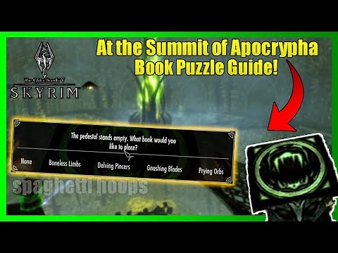 Skyrim - Book Puzzle Guide! (At the Summit of Apocrypha)