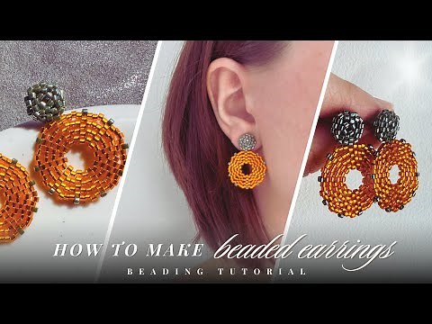 How to Make Beautiful & Elegant Beaded Earrings | Step By Step Beading Tutorial | DIY Earrings