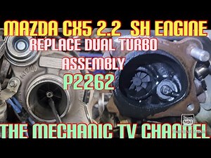 MAZDA CX5 2.2 SH ENGINE REPLACE DUAL TURBO ASSEMBLY / START TO FINISH