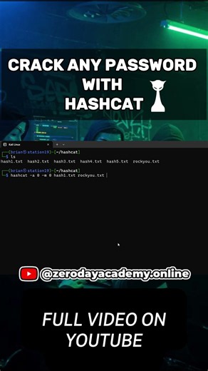 #ethicalhacking Crack ANY Password with Hashcat