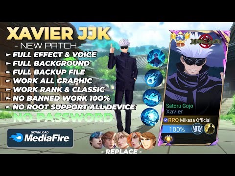 NEW Script Skin Xavier JJK - Satoru Gojo No Password | Full Effect Voice | Patch Terbaru