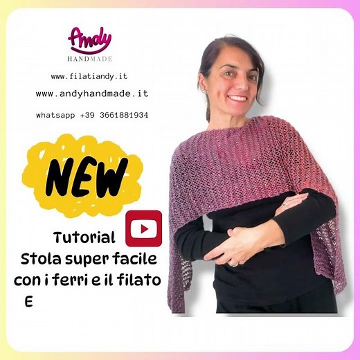 Come realizzare una sciarpa Stola super facile con i ferri e il filato Elvis e Silky lace