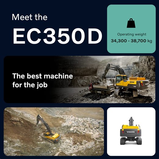 Boost your worksite performance with the powerful production machine, the EC350DL excavator. Equipped with intuitive and fuel efficient technology, this machine delivers fast cycle times, high digging power, and low fuel consumption. Learn more at 👉🏻 https://bit.ly/48ya5dJ #VolvoCE #Excavators #BuildingTomorrow | Volvo Construction Equipment Asia