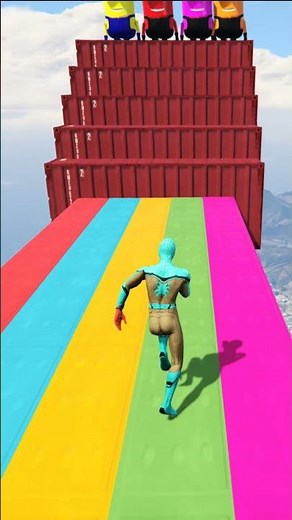 GTA 5 Epic Water Ragdolls Spiderman Jump/Fails Ep #shorts