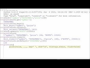 Collection Data Types Dictionary and List Methods in Python