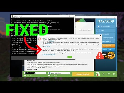 How to Fix Minecraft Was Closed Due to Incompatible Video Card Drivers (TLauncher) 2025 🔧🚀