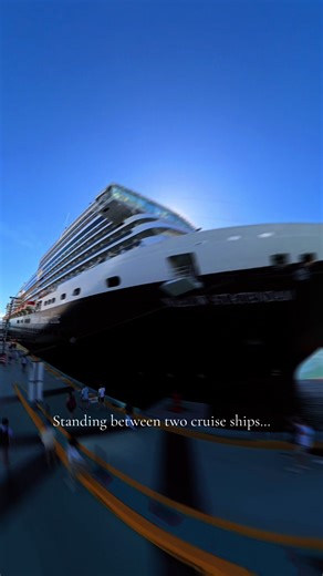 Stunning Caribbean cruise port views between two massive cruise ships 🚢 Moments like this remind you just how enormous these ships really are. Celebrity Apex and other cruise ships towering above the port — cruise life at its best. Follow for more cruise ship views and travel moments from around the world. #cruise #cruiseship #celebrityapex #caribbeancruise #cruiselife