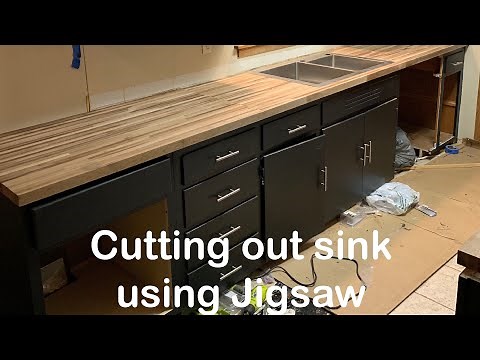 How To Cut Out Sink In Butcher Block or Laminate Countertops