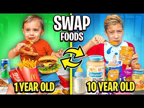 10 year old SWAPS FOOD with Baby For a DAY!! 😱 | The Royalty Family