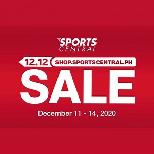 The Sports Central Online Store 12/12 Sale is coming! Enjoy up to 50% off plus additional 12% off on all items sitewide. Add to cart on 12/11/2020 starting 12 am. Shop now at https://shop.sportscentral.ph | Sports Central