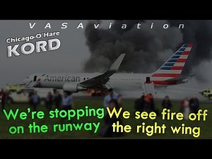 [REAL ATC] American B763 RTO + CAUGHT FIRE at Chicago O'Hare! | 3D