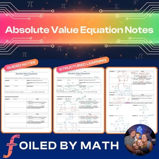 Absolute Value Equation Guided Notes
