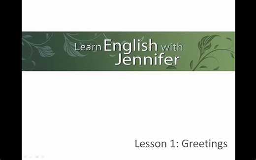 【65集全】YouTube 外教英语视频教学课程 English with Jennifer