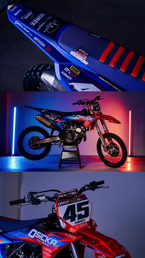 SCRUB Designz MX Graphics on Instagram: "🟠 🔵 Our LIMITED EDITION ORANGE/BLUE plastics, deserve a very special design 💯 🎬 - Take a look behind the scenes as we design, create, and unveil the new @osickamxteam graphics for MXGP 🙌 #mxgp #motocross #dirtbike #mxgraphics #ktm #graphicdesign #behindthescenes #chrome"