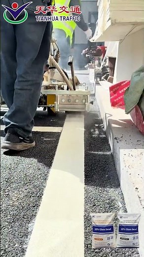 Thermoplastic Parking Line Marking | Glass Beads & Finished Results 🚧