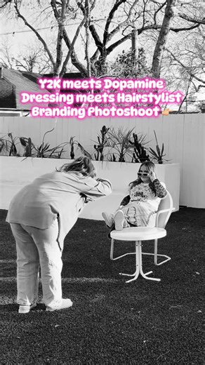 Full transparency - my aesthetic has never fit other hairstylist branding photoshoots I’ve seen on Pinterest. Over the moon that @thegreenhauscreative was able to bring my vision to life 💿✨🩷🪩 @Foils and Flair