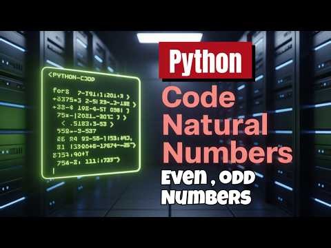 Python Coding Natural Even Odd Numbers | Lunar Computer College