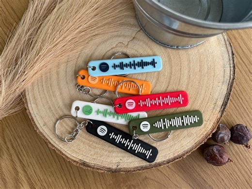 Personalised Spotify Code Keychain | 24 Colour Options for Individual Design | Eco-friendly 3D Printed Music Gift - Etsy
