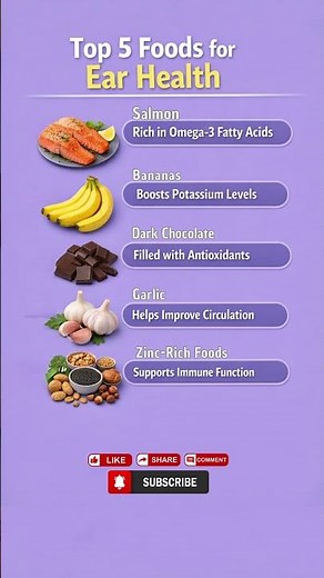 Top 5 Foods for Ear Health #healthylifestyle #healthyeating