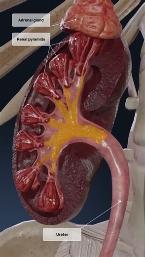 kidney work explained in 3D! formation of the urin. #shortvideo