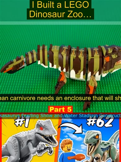 I Built a LEGO Dinosaur Zoo 05 #Mosasaurus #Feeding #Show #Water | dinosaur