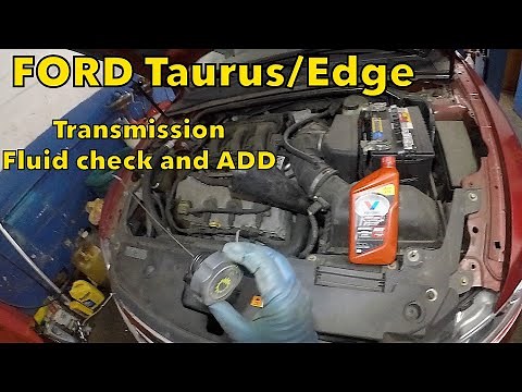 How to check and top off automatic transmission fluid on 2012 Ford Taurus or Edge