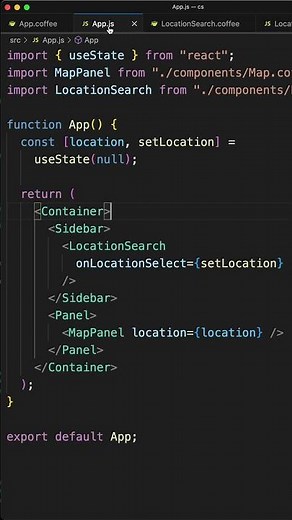 The Cleanest React App You'll See #shorts #reactjs