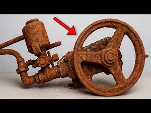 Very Rusty Antique Mysterious Pump Machine Restoration