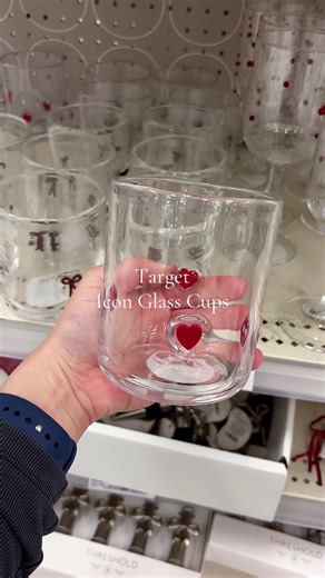 Targets viral icon glass cups only $7.99! #fyp #newattarget #followformore #targettok #sahmsoftiktok