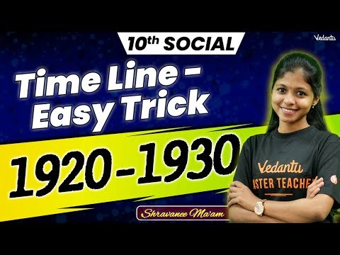 10th Social | Time Line Easy Trick | 1920 - 1930 | Shravanee Ma'am