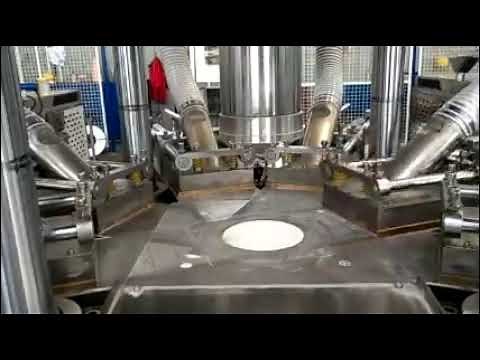 Ceramic powder compacting hydraulic press