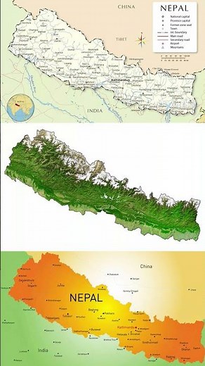 map of Nepal 🇳🇵#map #geography #upsc #nepal #gk #mapseries