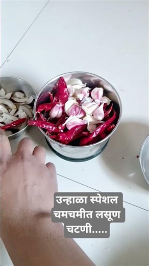 उन्हाळा स्पेशल तोंडी लावण्या साठी लसूण खोबरा चटणी नक्की करून बघा....👈# चमचमीत# चटणी# स्पेशल