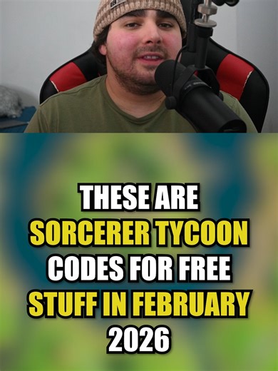 These are Sorcerer Tycoon codes for free stuff in February 2026 #fyp #gaming #gamingontiktok #gamingszn #roblox