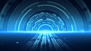 Animation of an abstract tech background in blue. Loop. | Premium Stock Video Footage