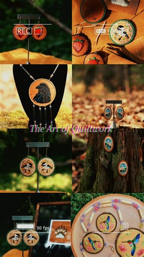 The Art of Quillwork Roots me in who I am, It carries my ancestors and the joy of bringing our art back to life. ❤️ #anishinaabe #quillwork #indigenousartist #handmadejewelry #ojibwe #firstnations #nativeamerican #birchbark #jewelry | Amber Waboose- Ojibwe Arts
